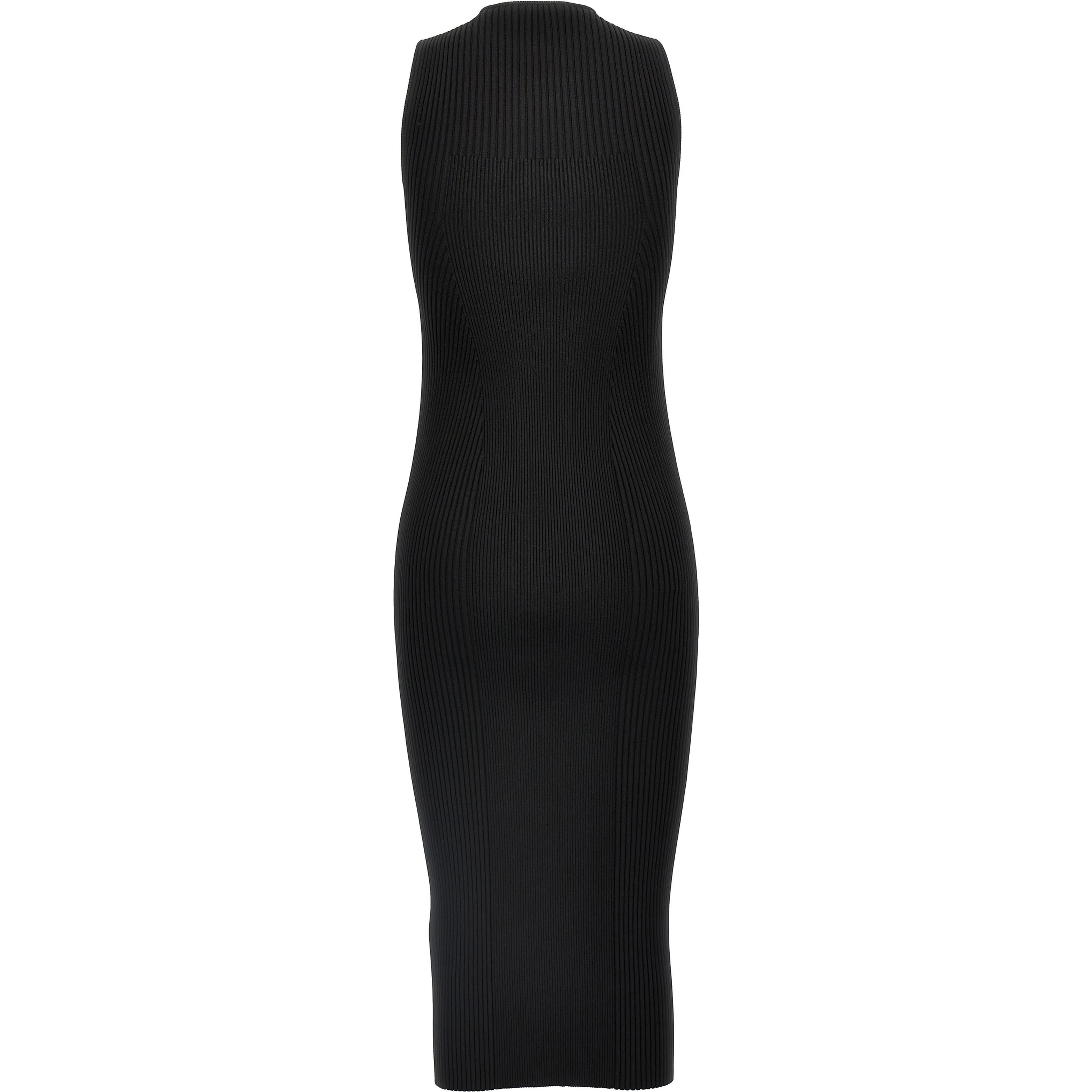 Black Viscose Midi Dress