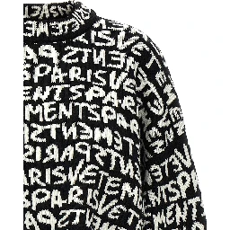 Bicolor Merino Wool Cardigan