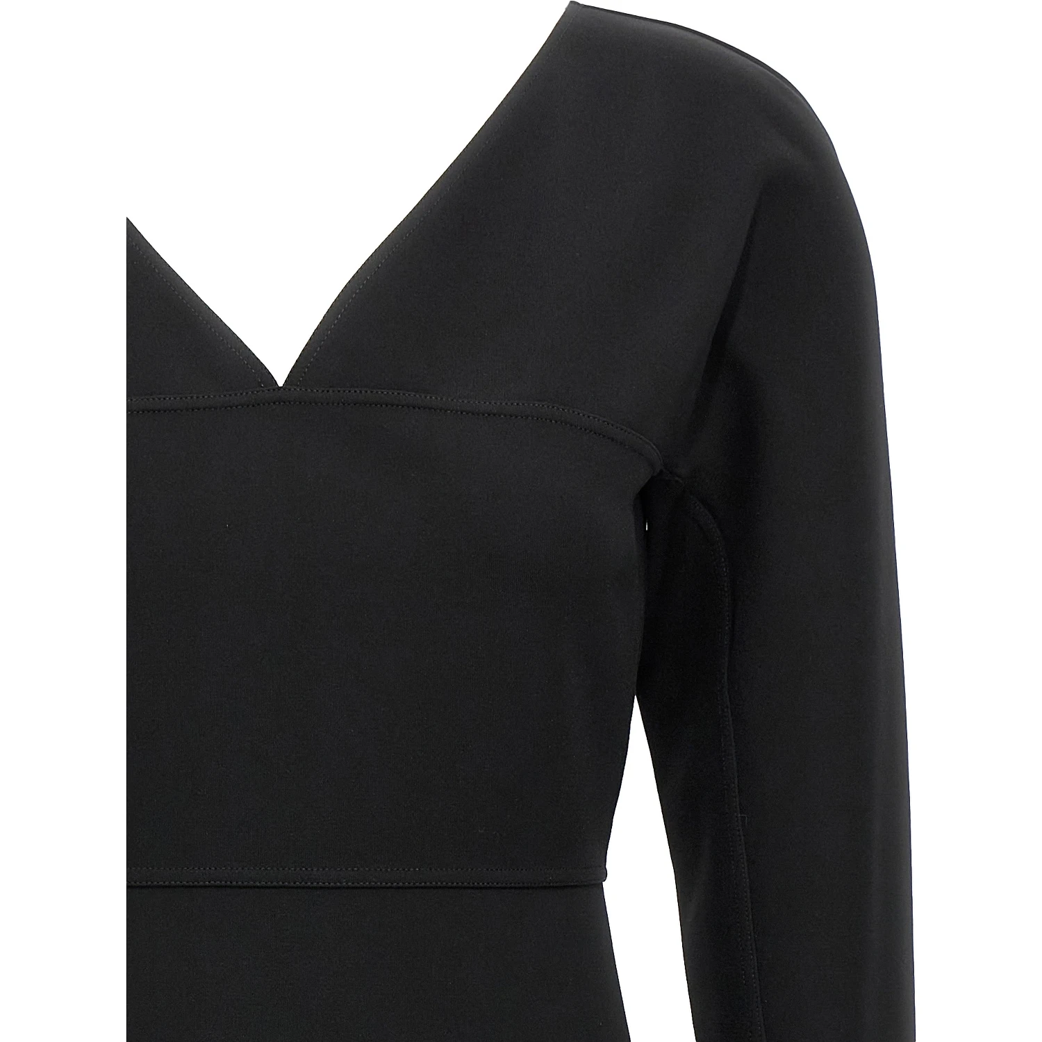 Black Viscose Midi Dress
