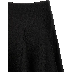 Black Virgin Wool Mini Skirt
