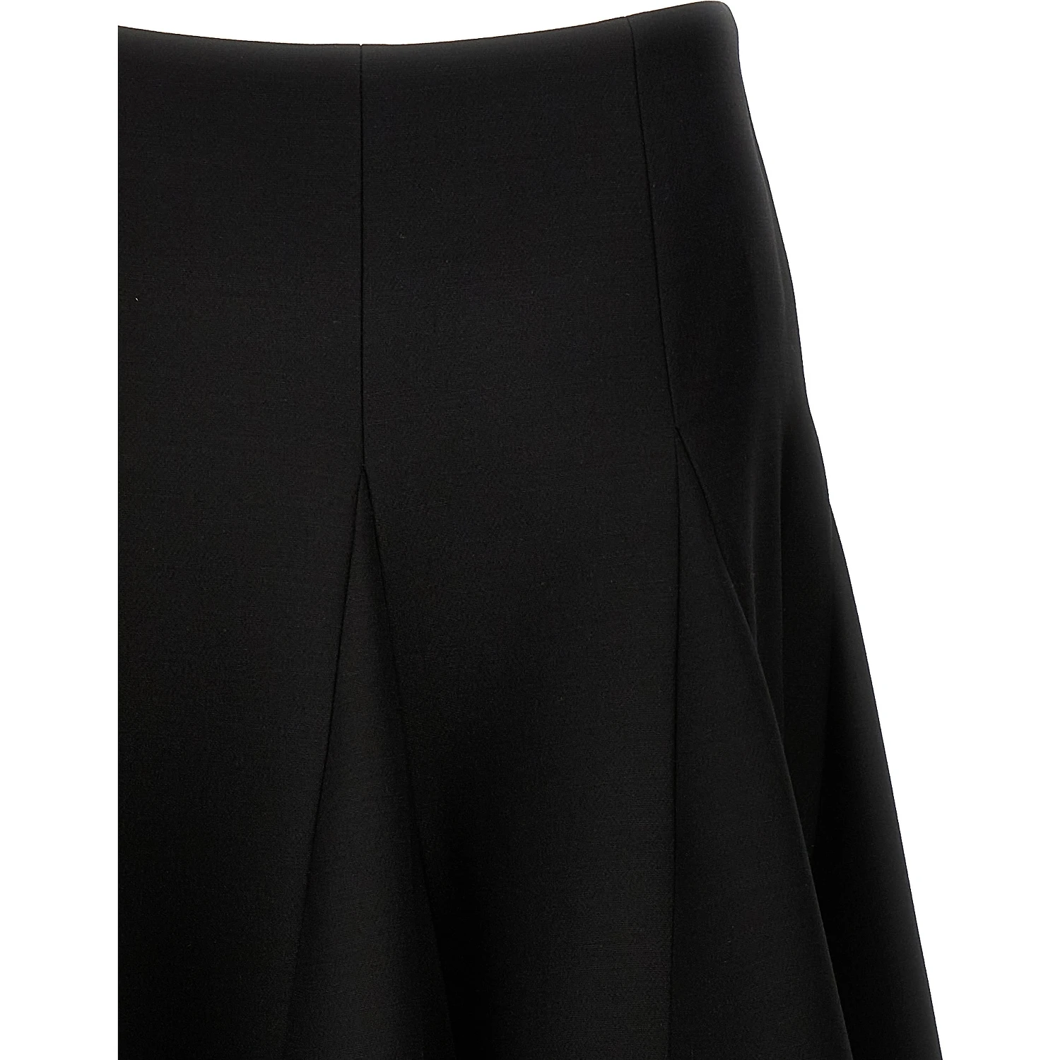 Black Virgin Wool Mini Skirt