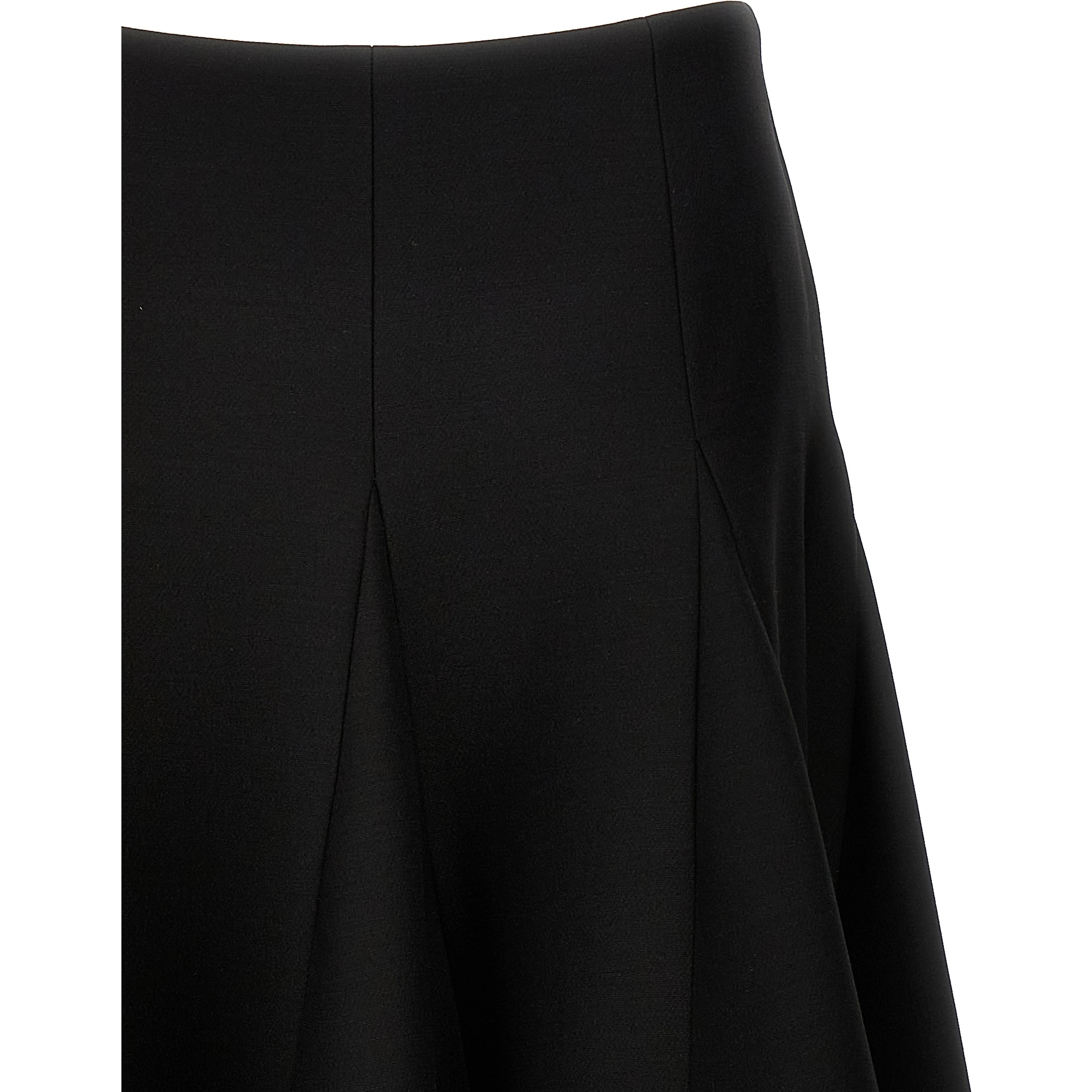 Black Virgin Wool Mini Skirt