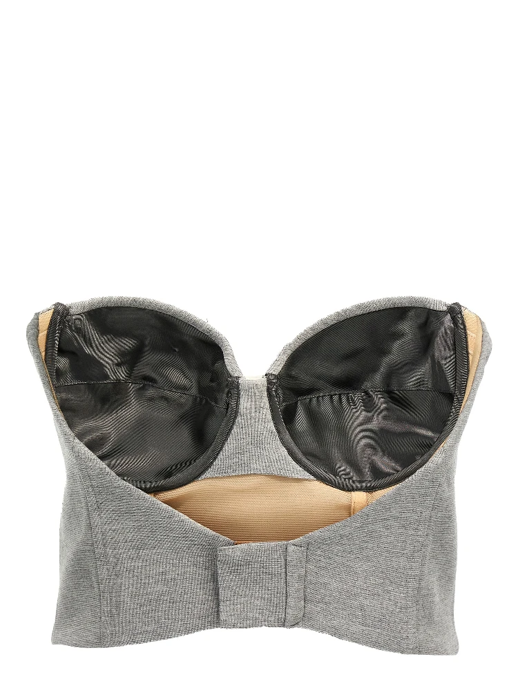 Gray Viscose Sleeveles T-Shirt alternative