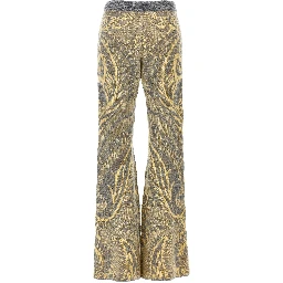 Multicolor Wool Flared Pants