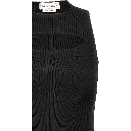 Black Viscose Midi Dress