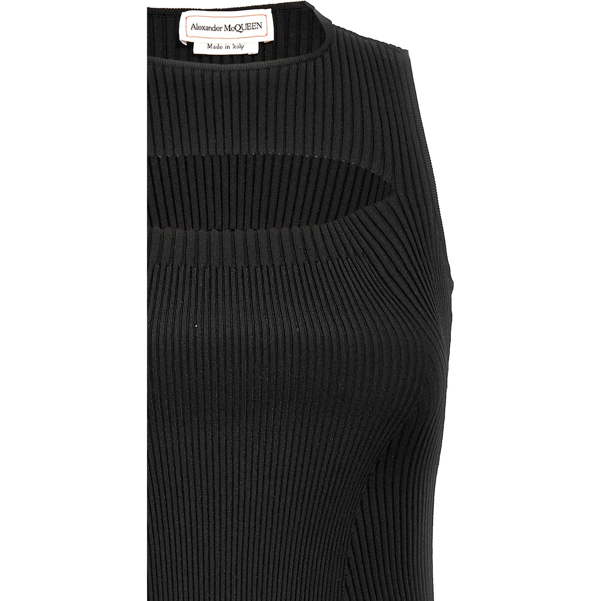Black Viscose Midi Dress