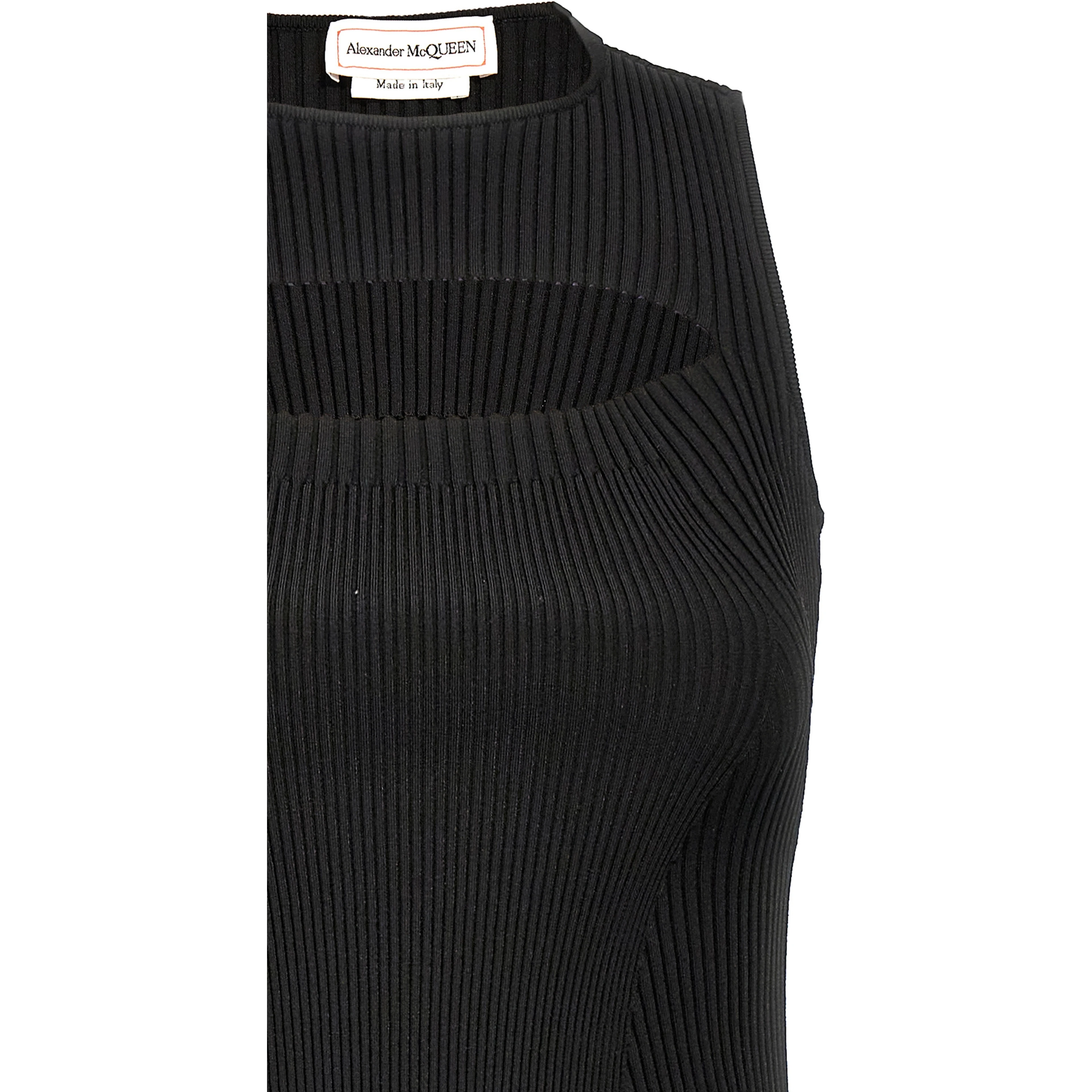 Black Viscose Midi Dress