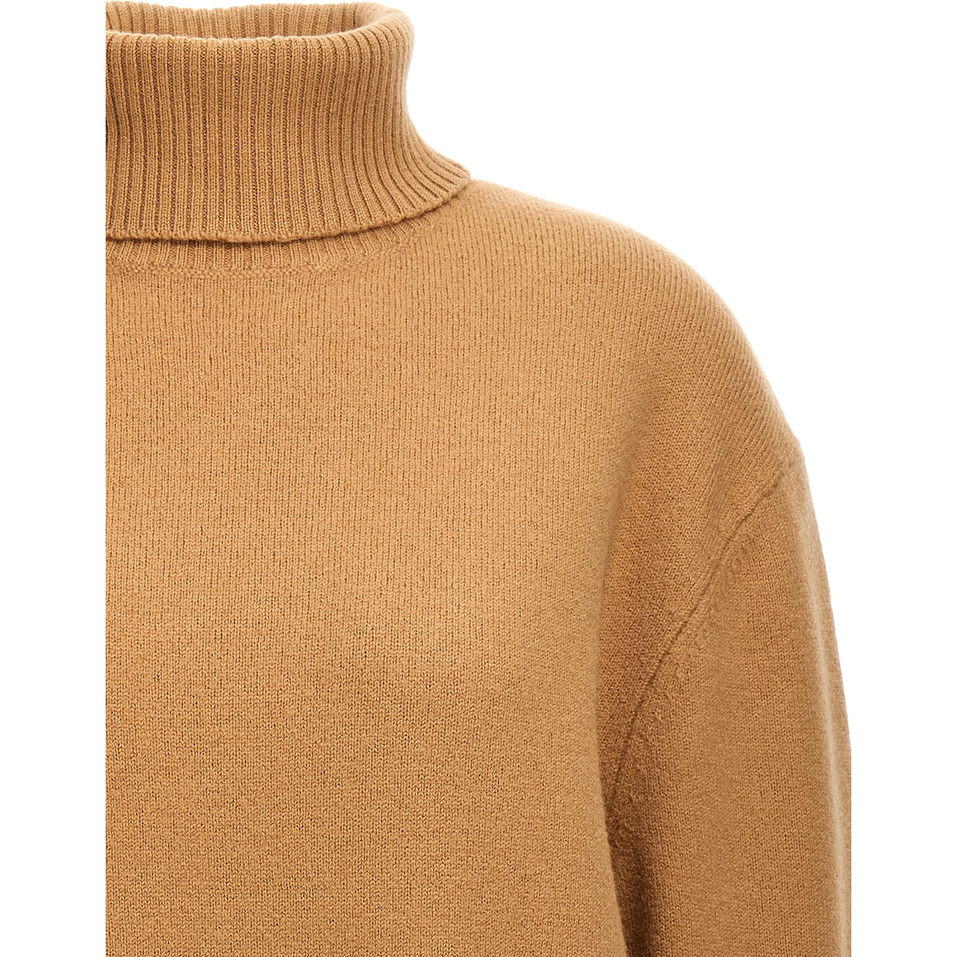 Beige Virgin Wool Cardigan