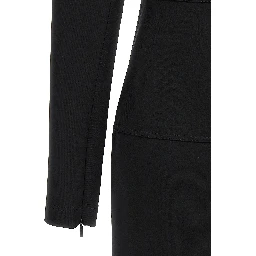 Black Viscose Midi Dress