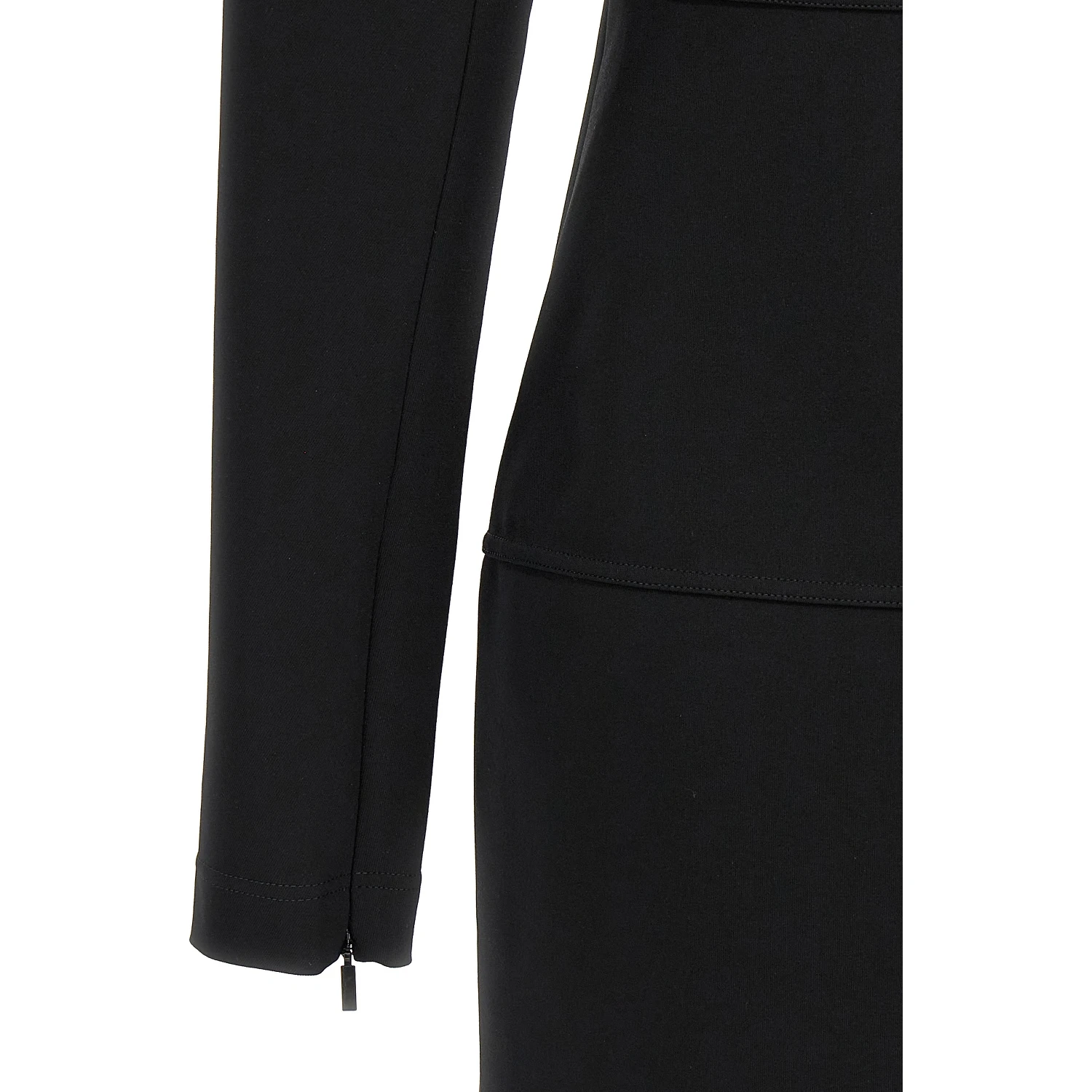 Black Viscose Midi Dress