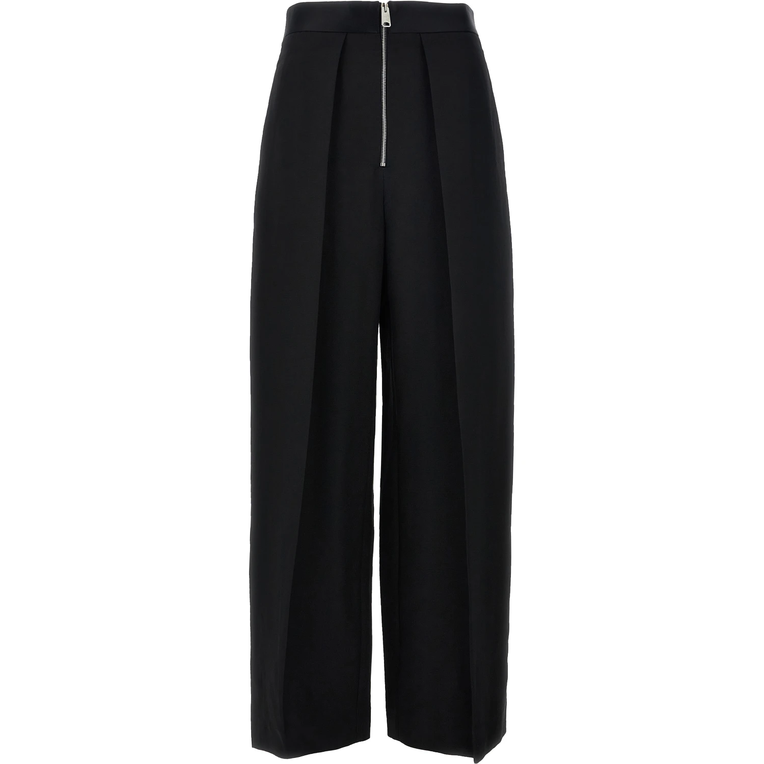 Black Viscose Casual Pants