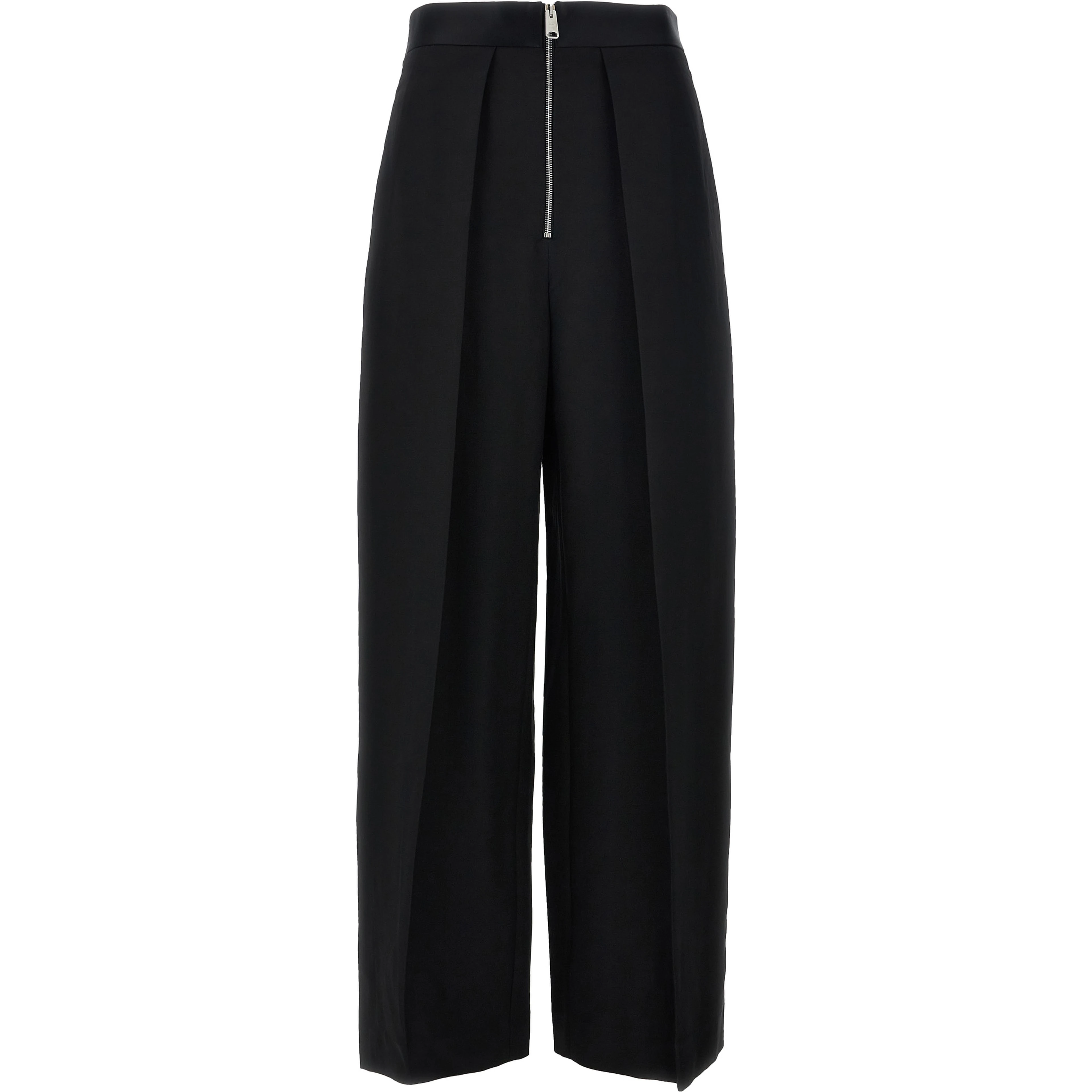 Black Viscose Casual Pants