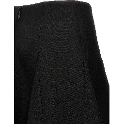 Black Virgin Wool Mini Skirt