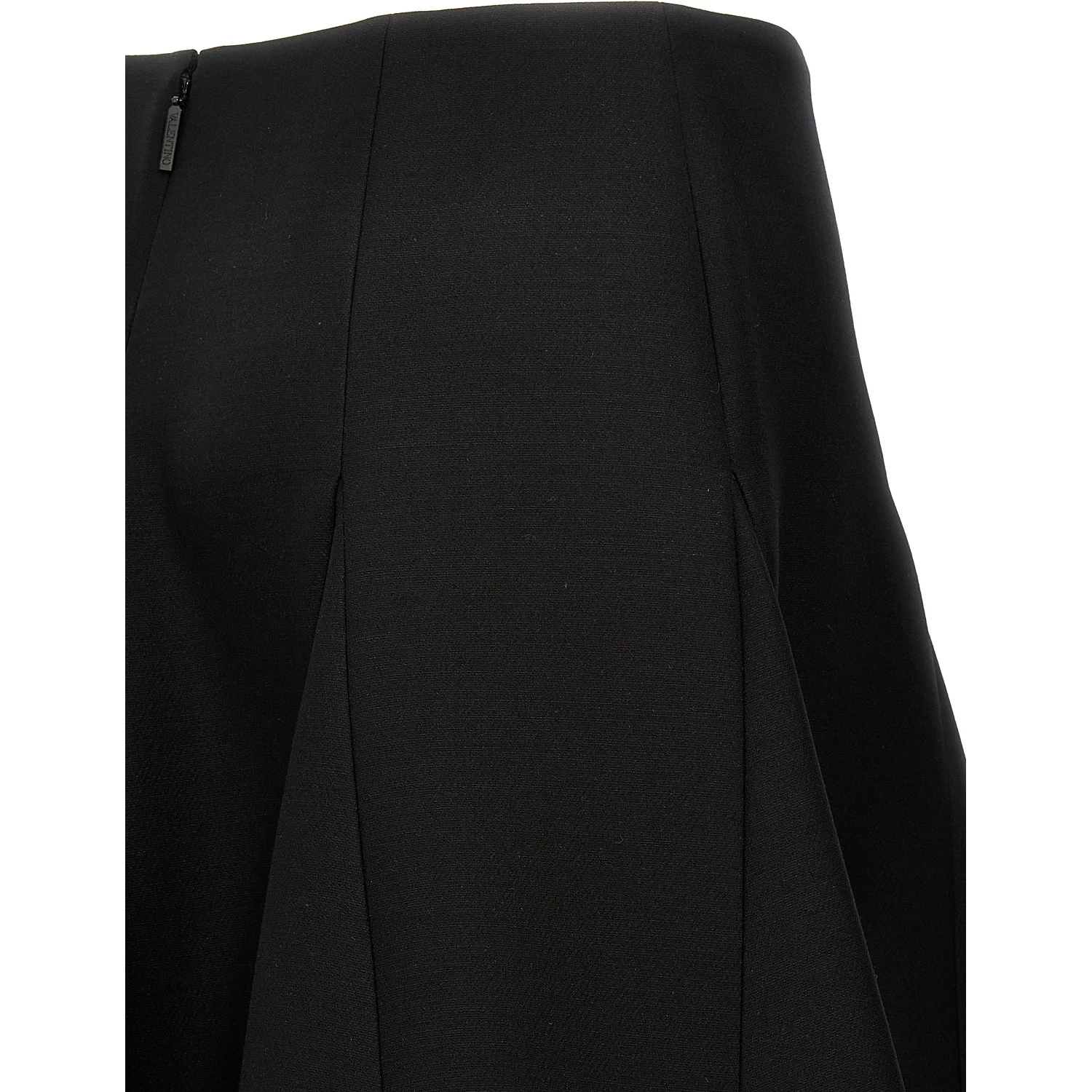 Black Virgin Wool Mini Skirt