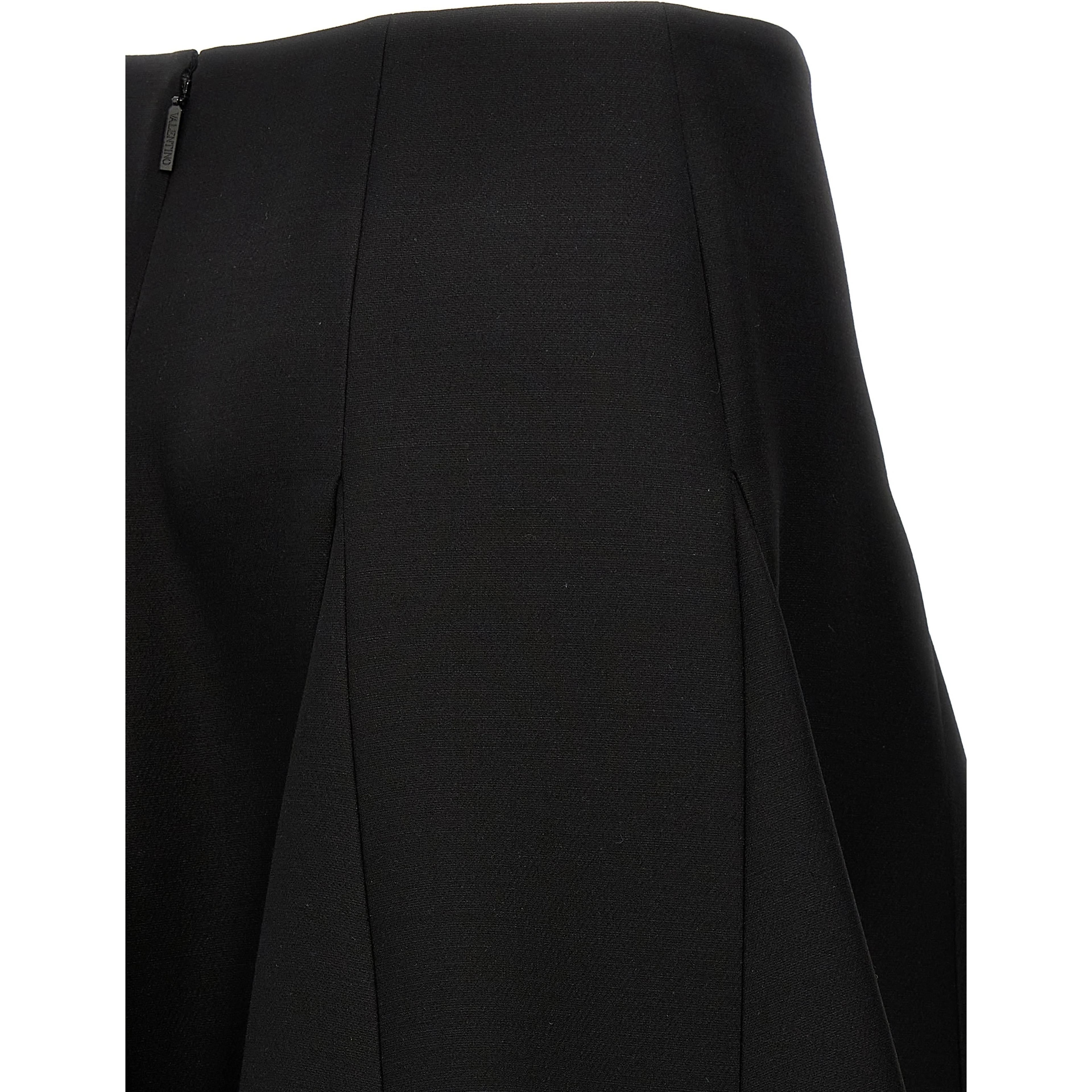 Black Virgin Wool Mini Skirt
