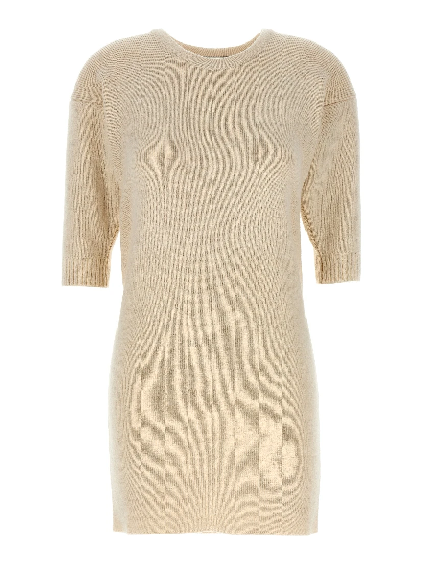 White Acetate Short Dress