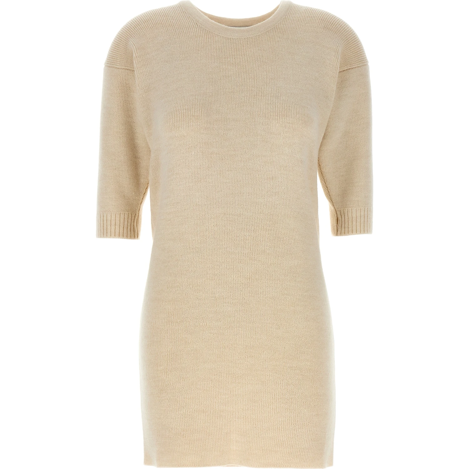 White Acetate Short Dress