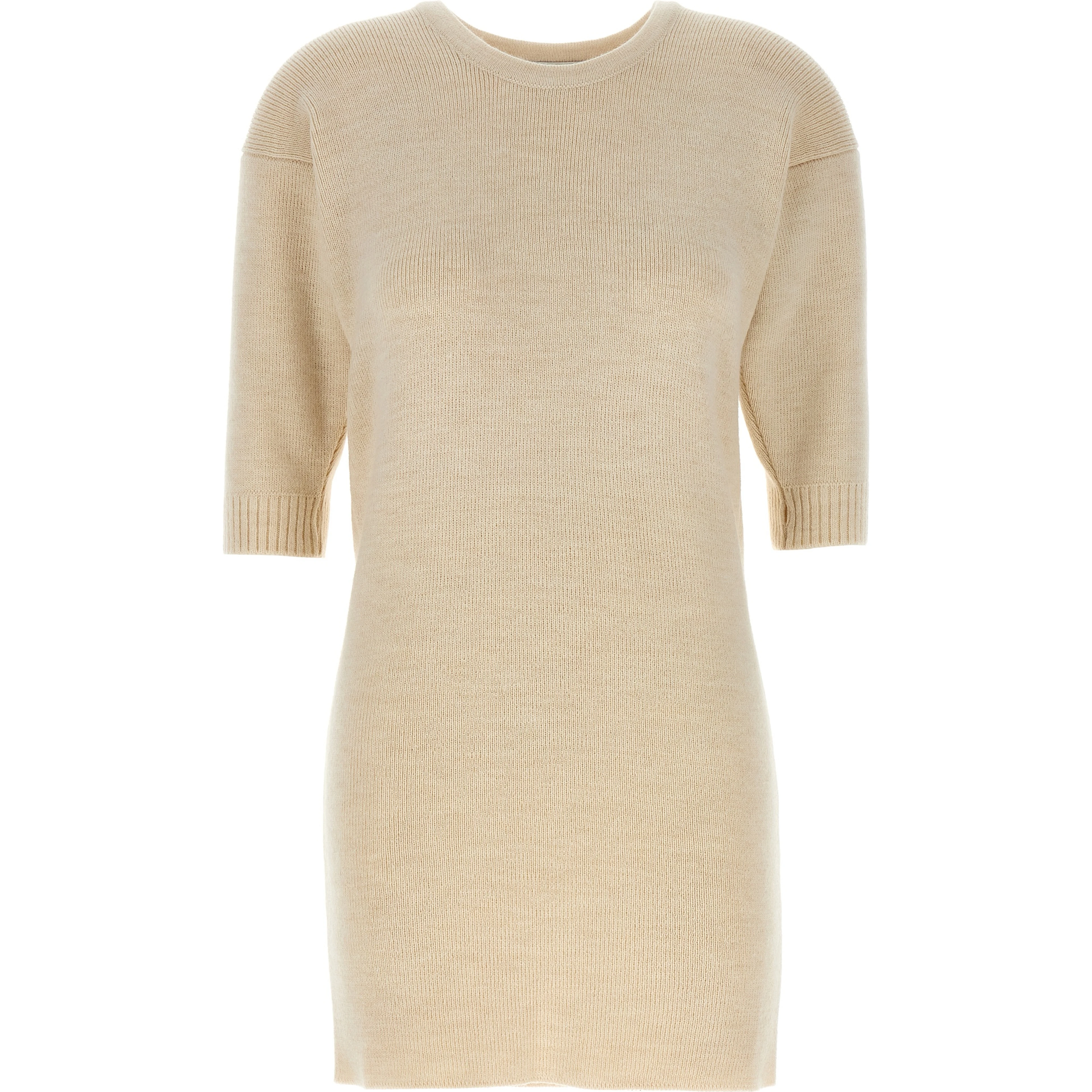 White Acetate Short Dress