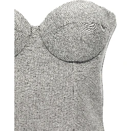 Gray Viscose Sleeveles T-Shirt