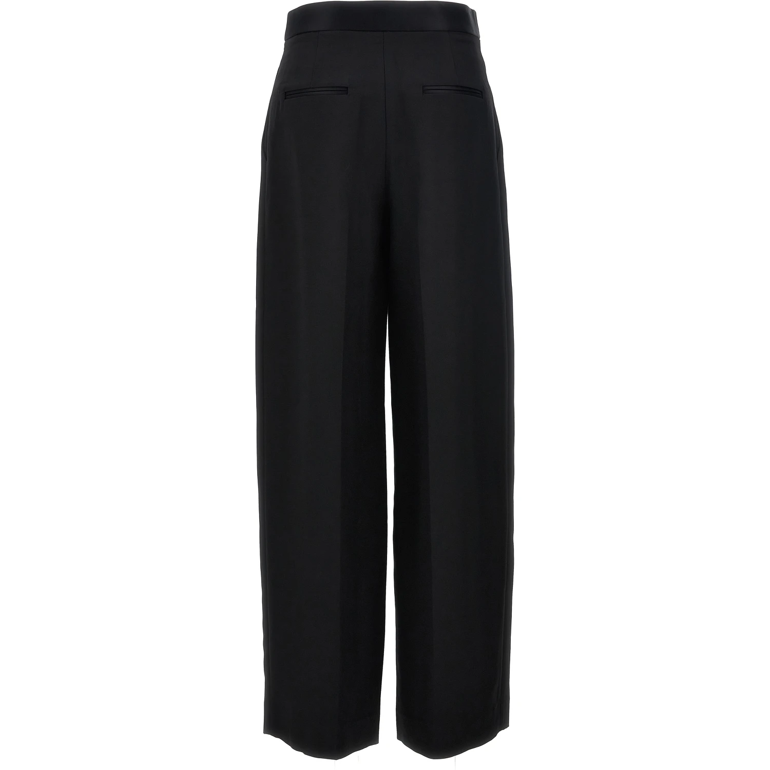Black Viscose Casual Pants