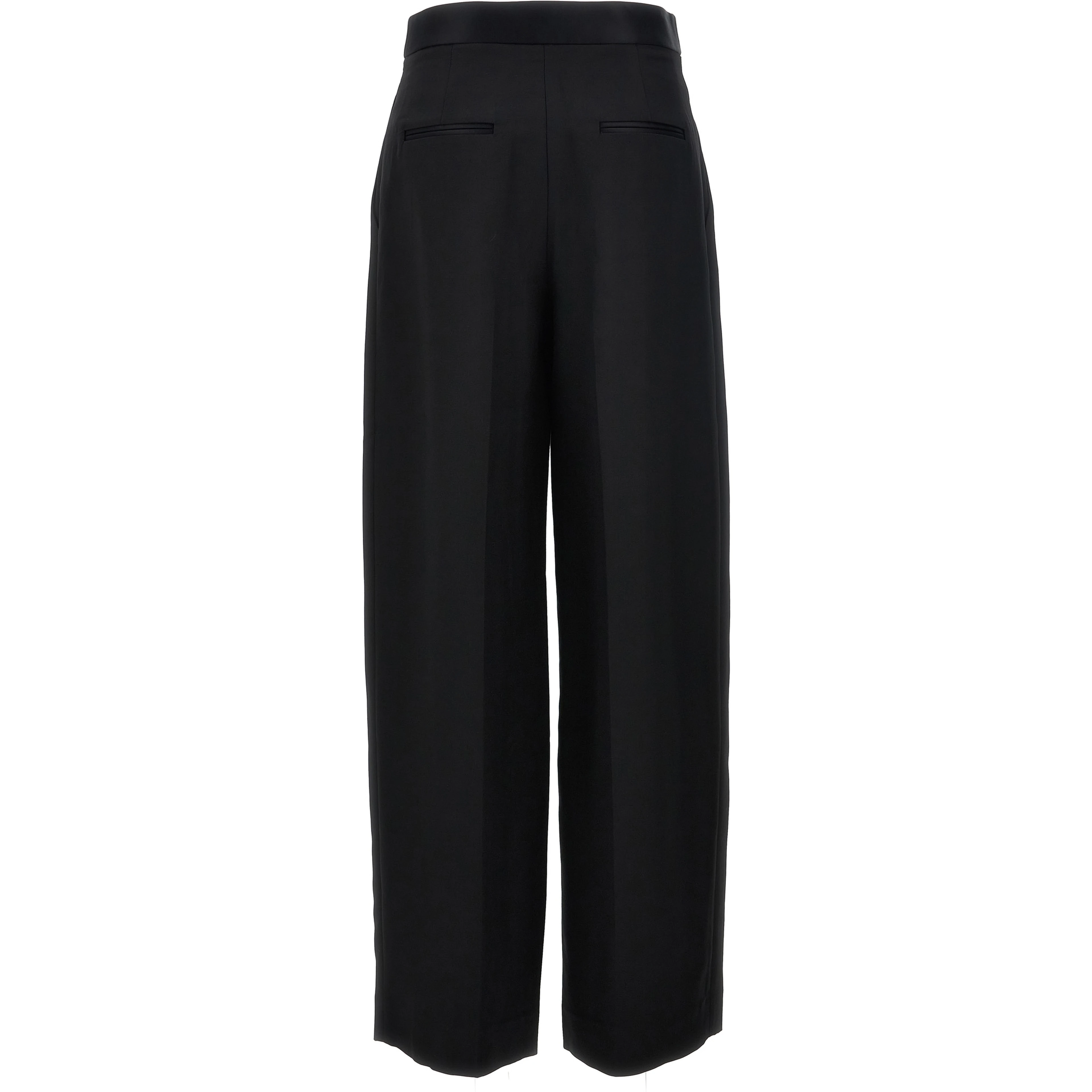 Black Viscose Casual Pants