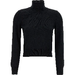 Black Merino Wool Cardigan