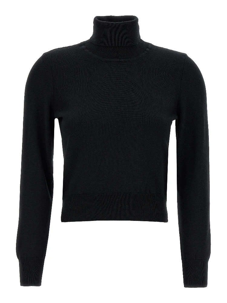Black Merino Wool Cardigan
