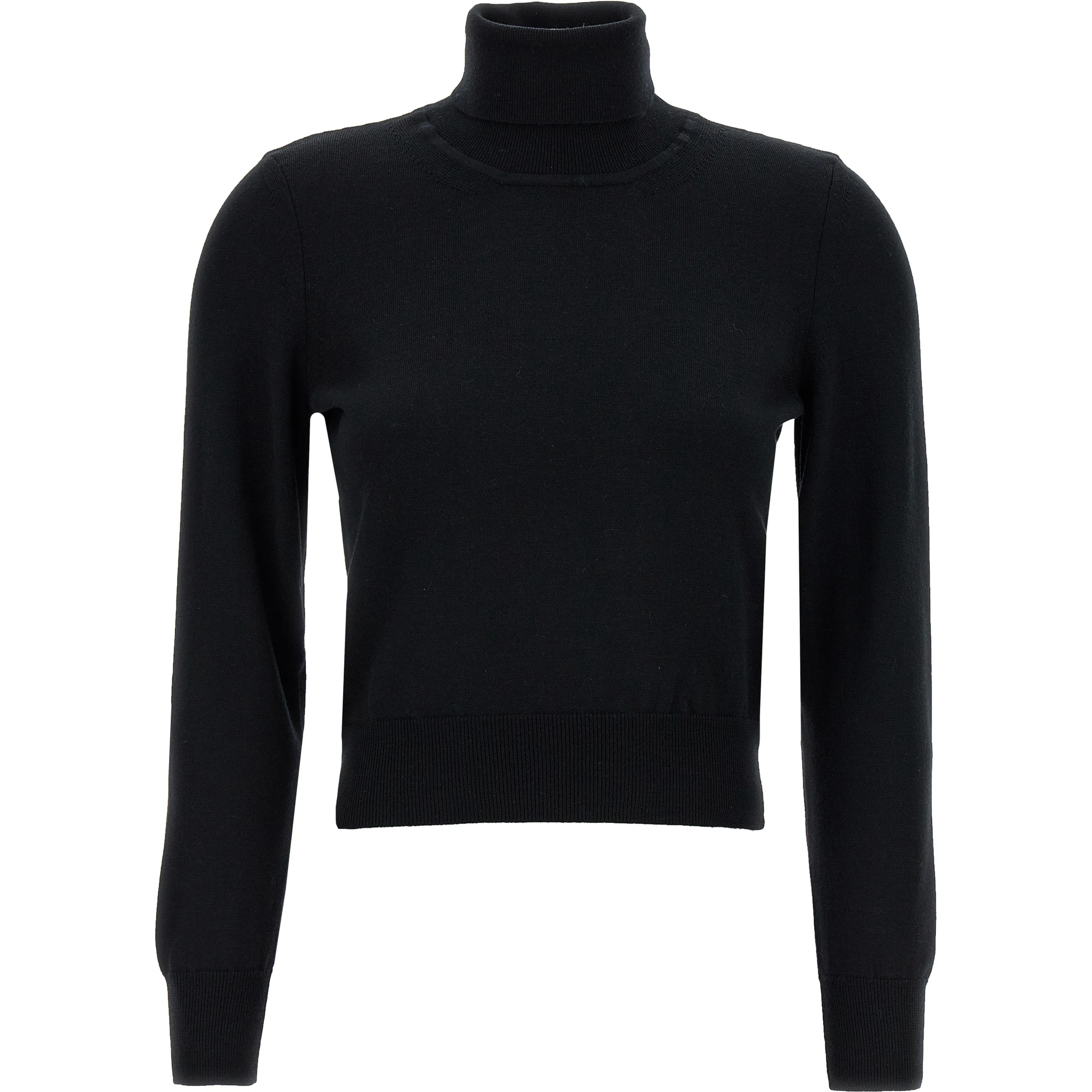 Black Merino Wool Cardigan