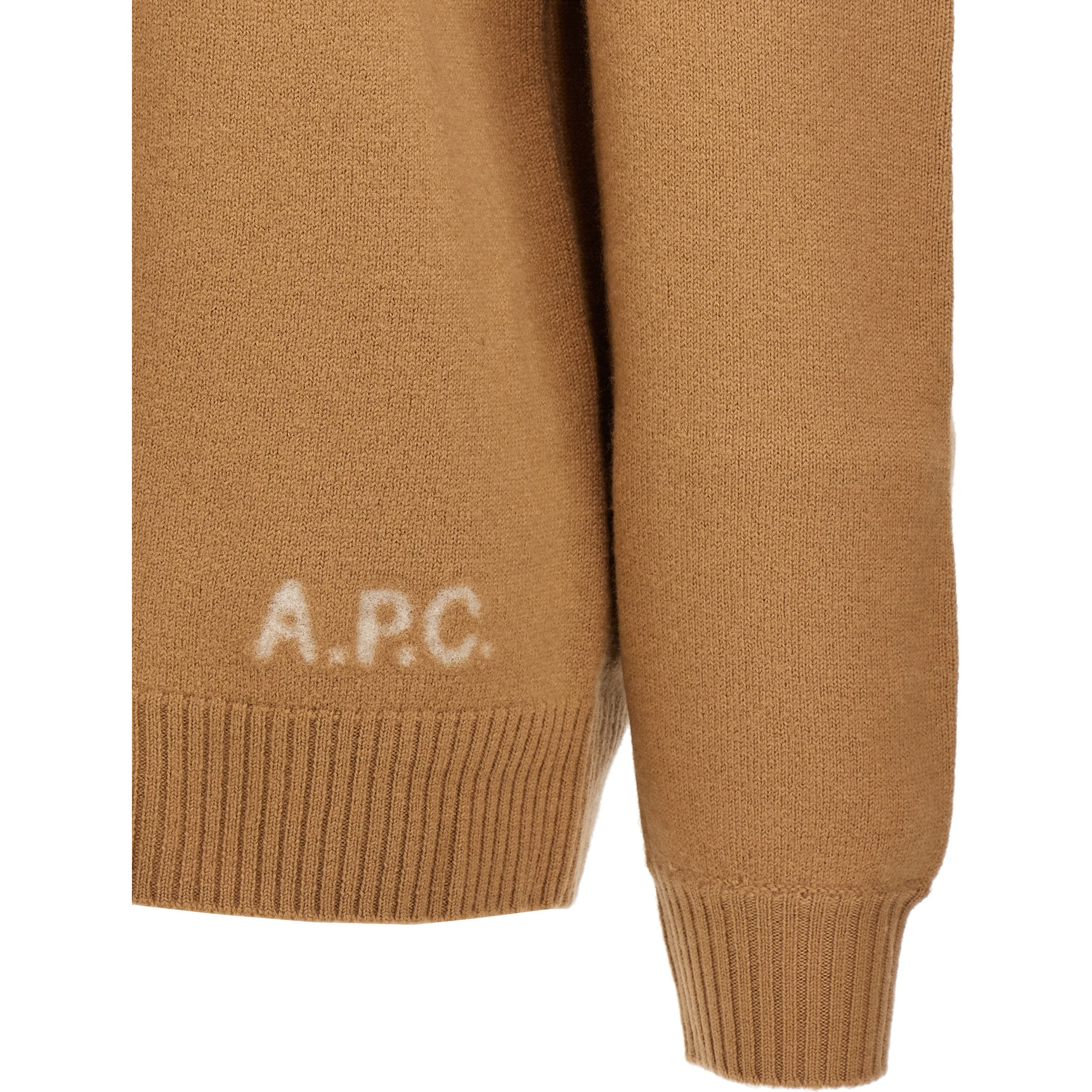 Beige Virgin Wool Cardigan