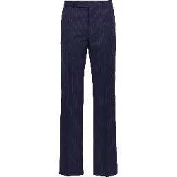 Blue Wool Dress Pants