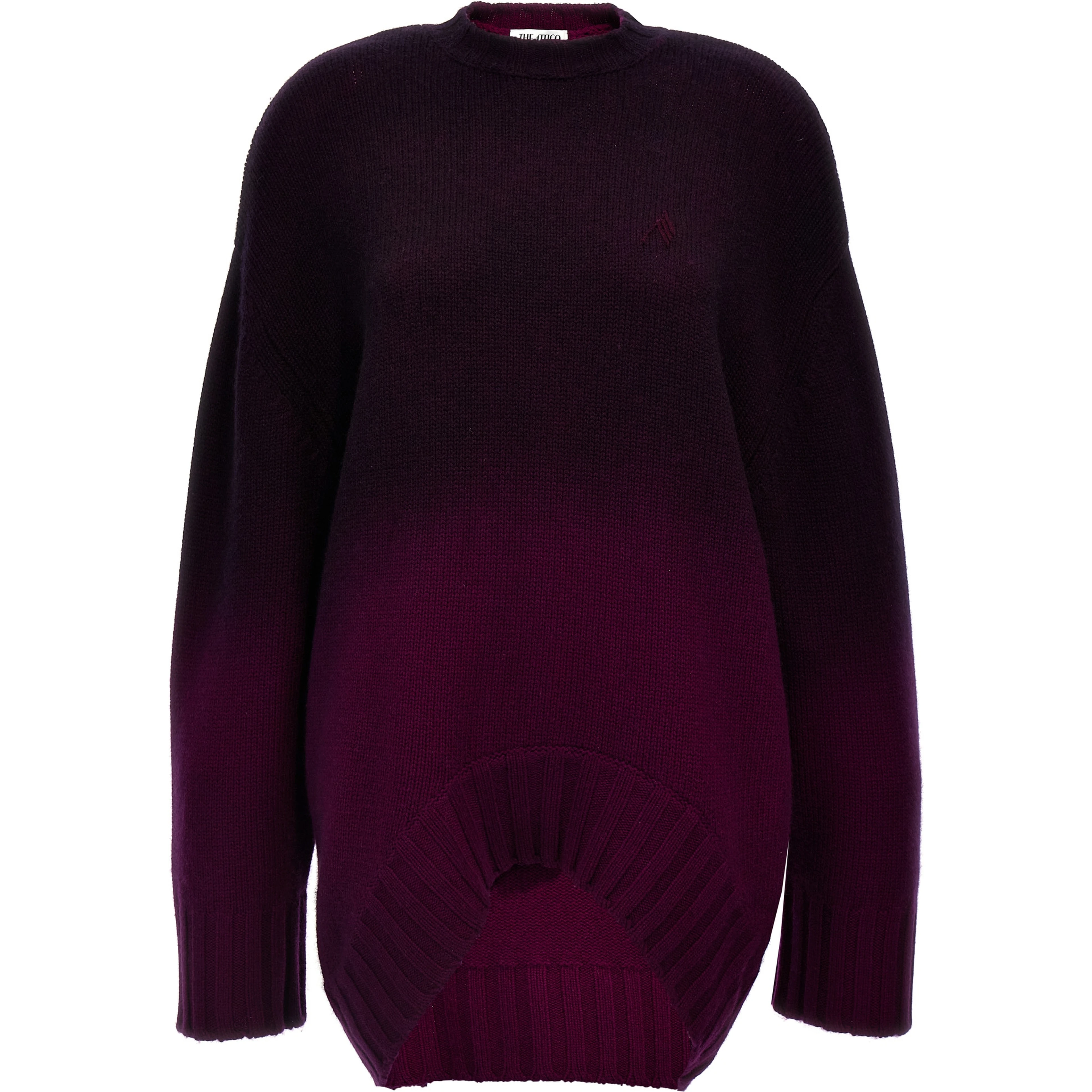 Purple Wool Short Dress