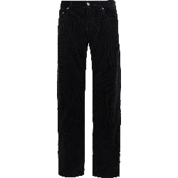 Black Cotton Casual Pants