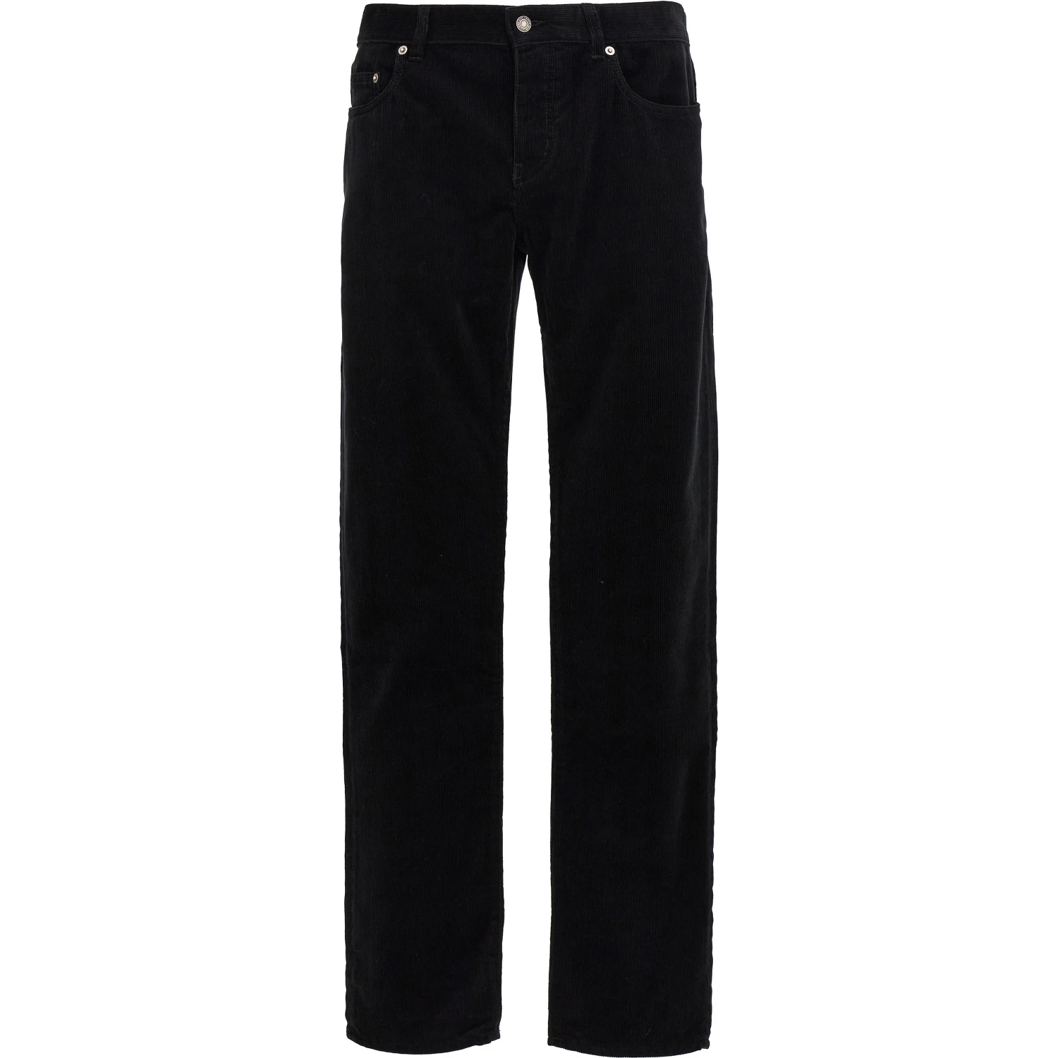 Black Cotton Casual Pants