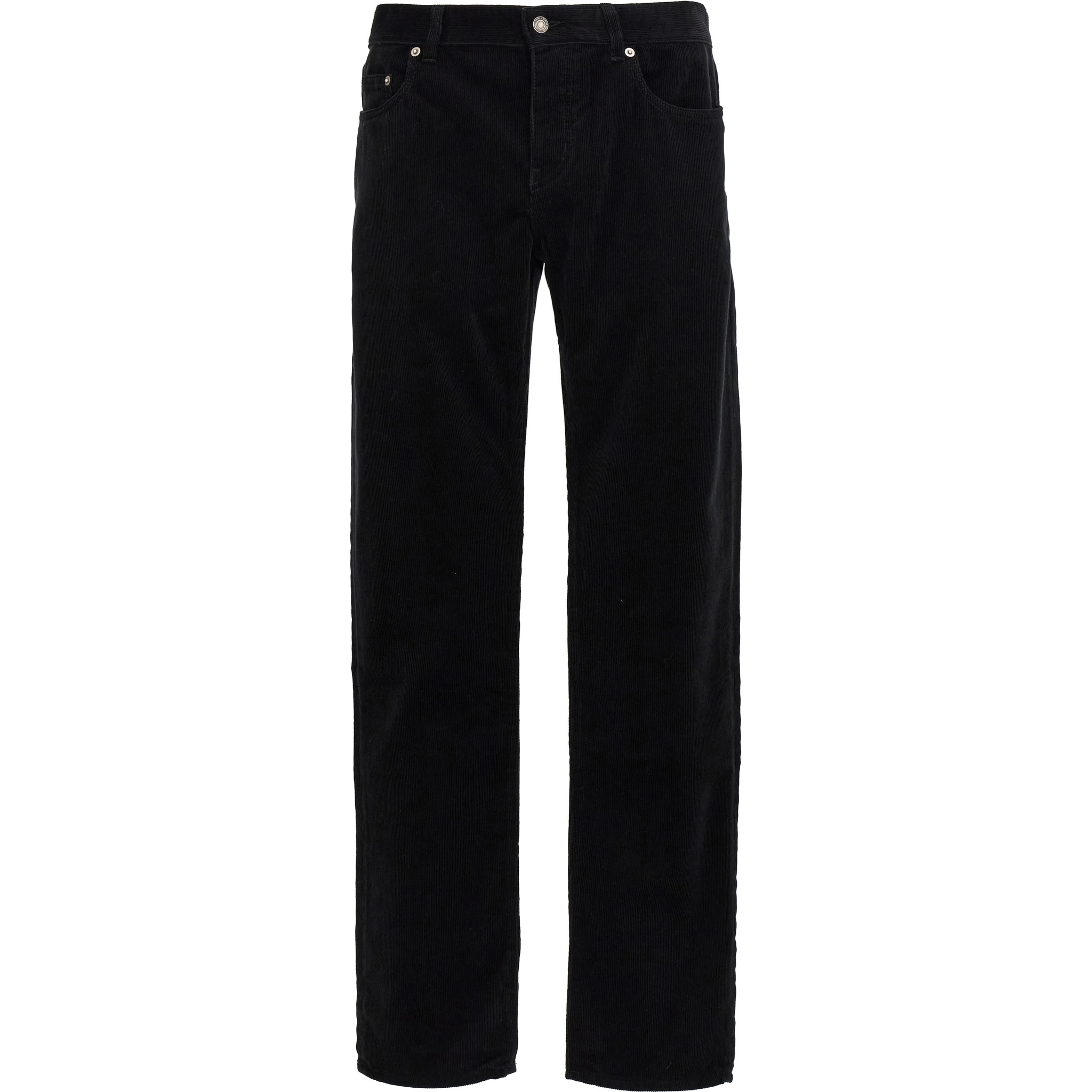 Black Cotton Casual Pants