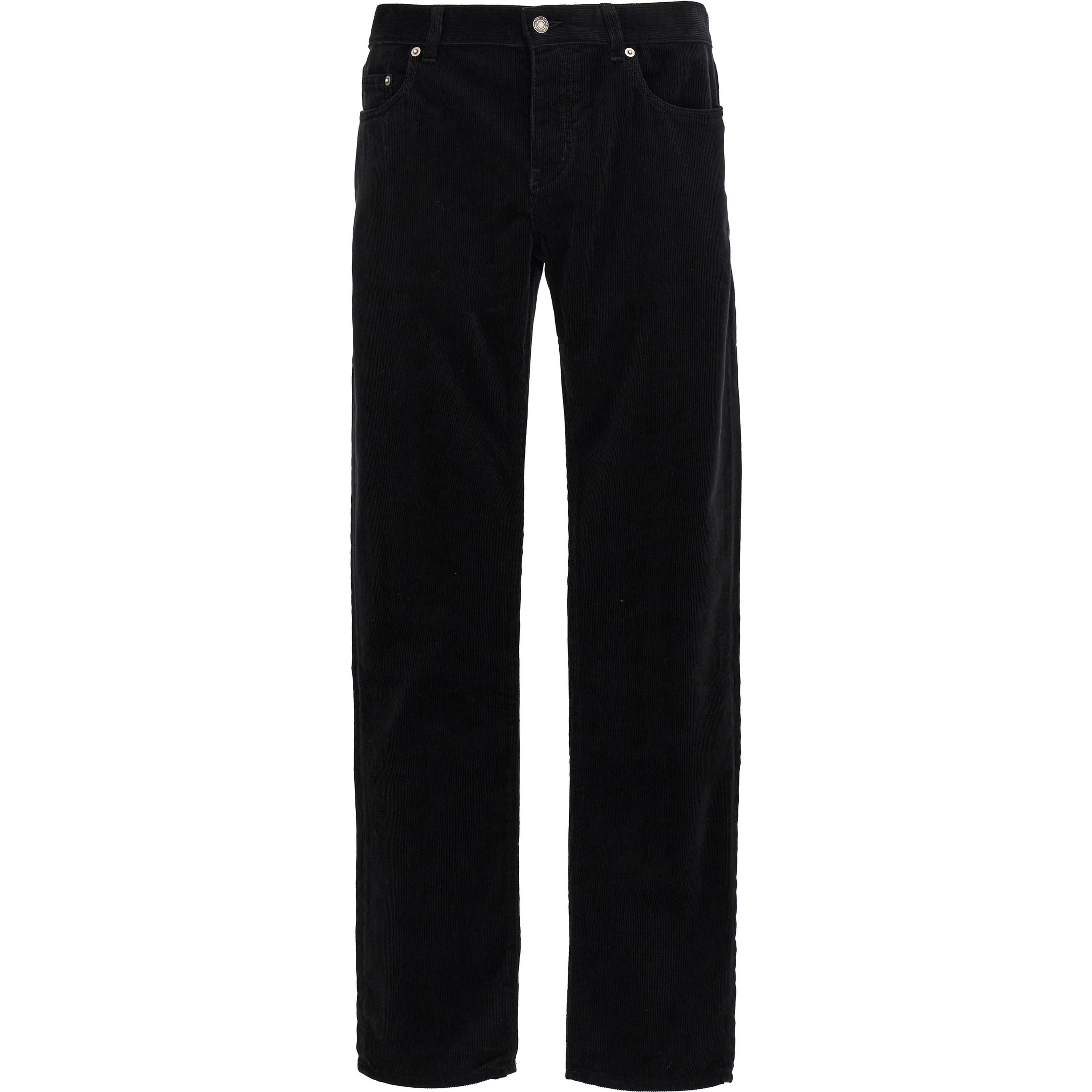 Black Cotton Casual Pants