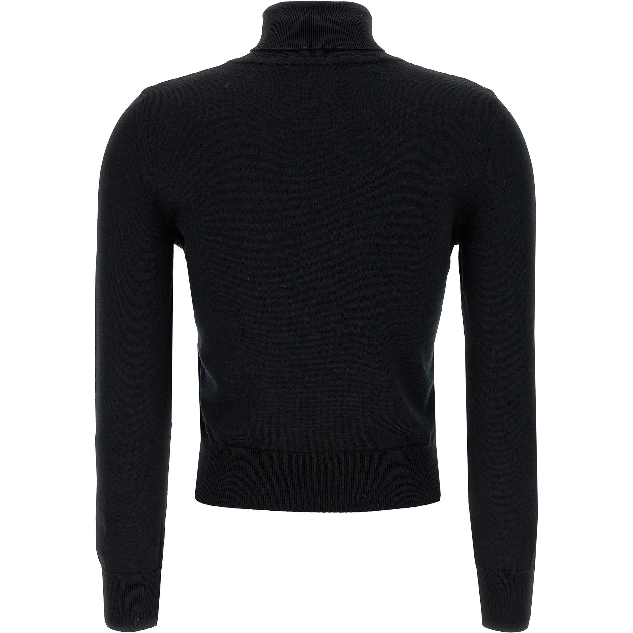 Black Merino Wool Cardigan