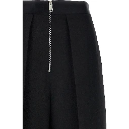 Black Viscose Casual Pants