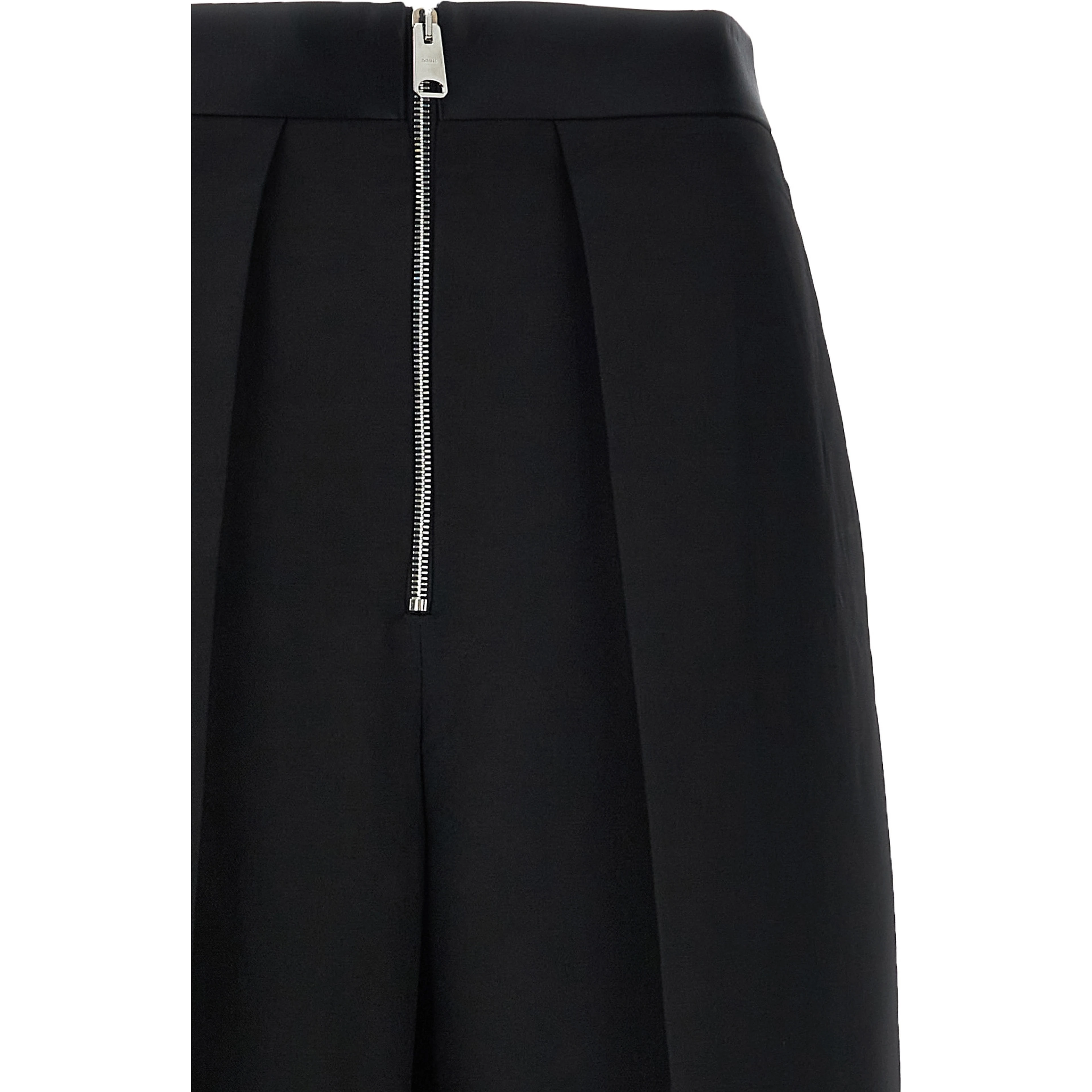 Black Viscose Casual Pants