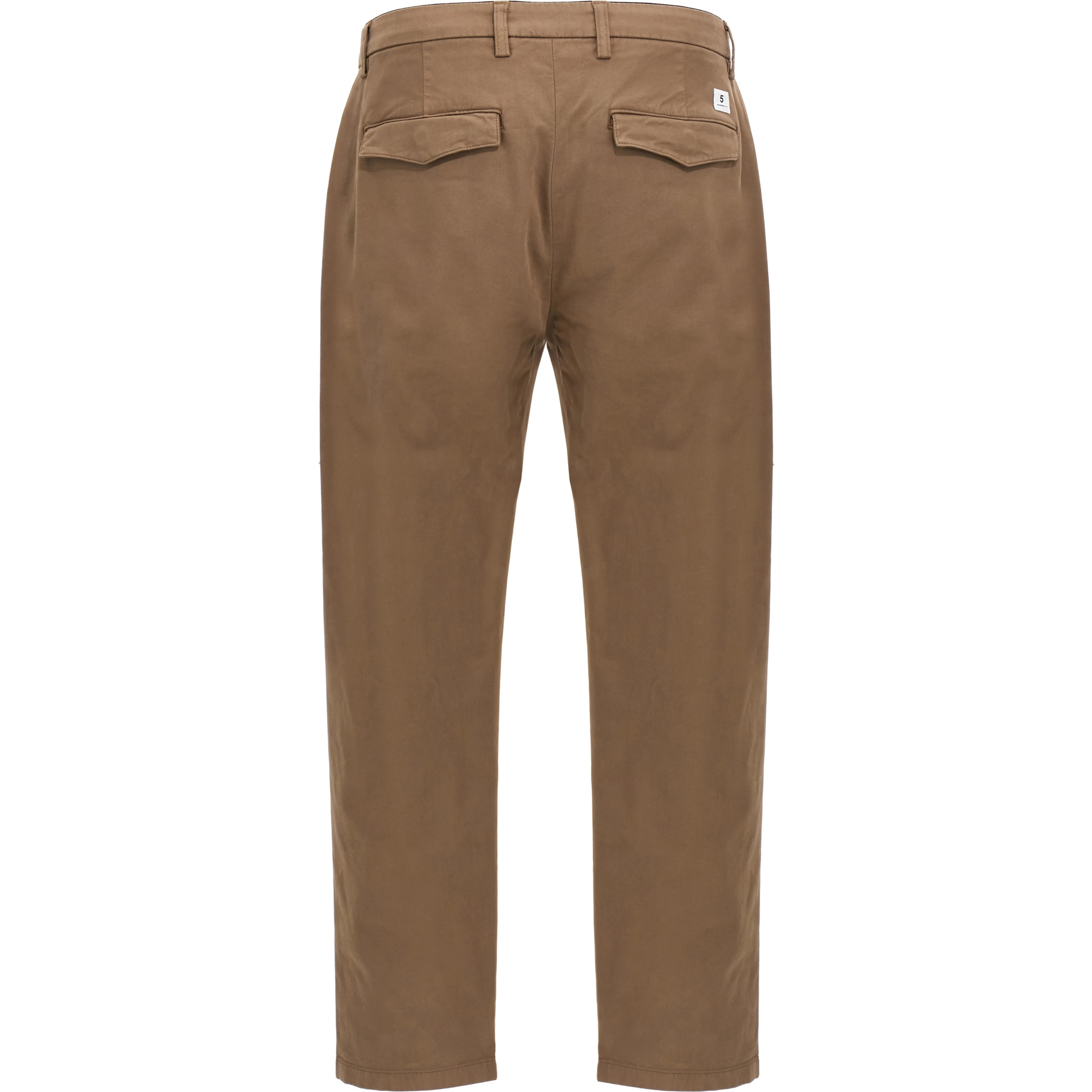 Brown Cotton Casual Pants
