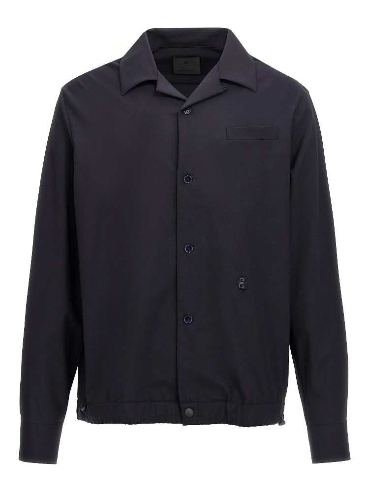 Blue Elastane Blouse