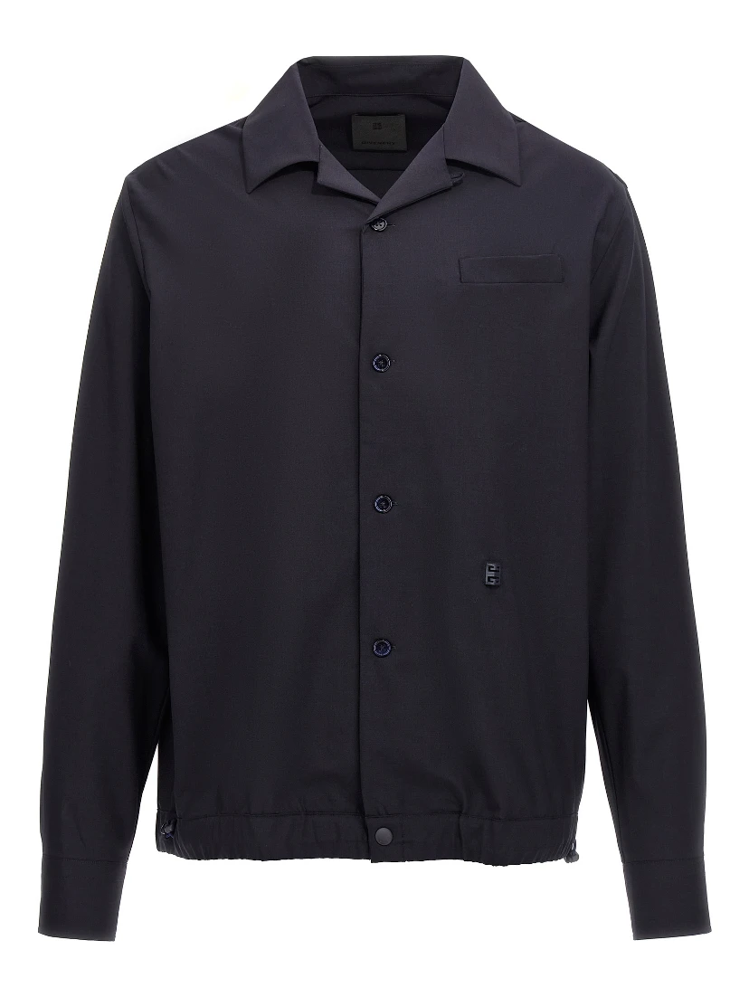 Blue Elastane Blouse