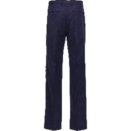 Blue Wool Dress Pants