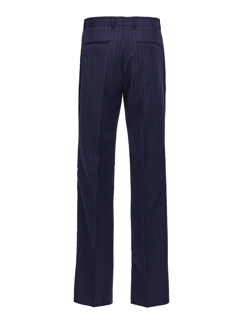 Blue Wool Dress Pants