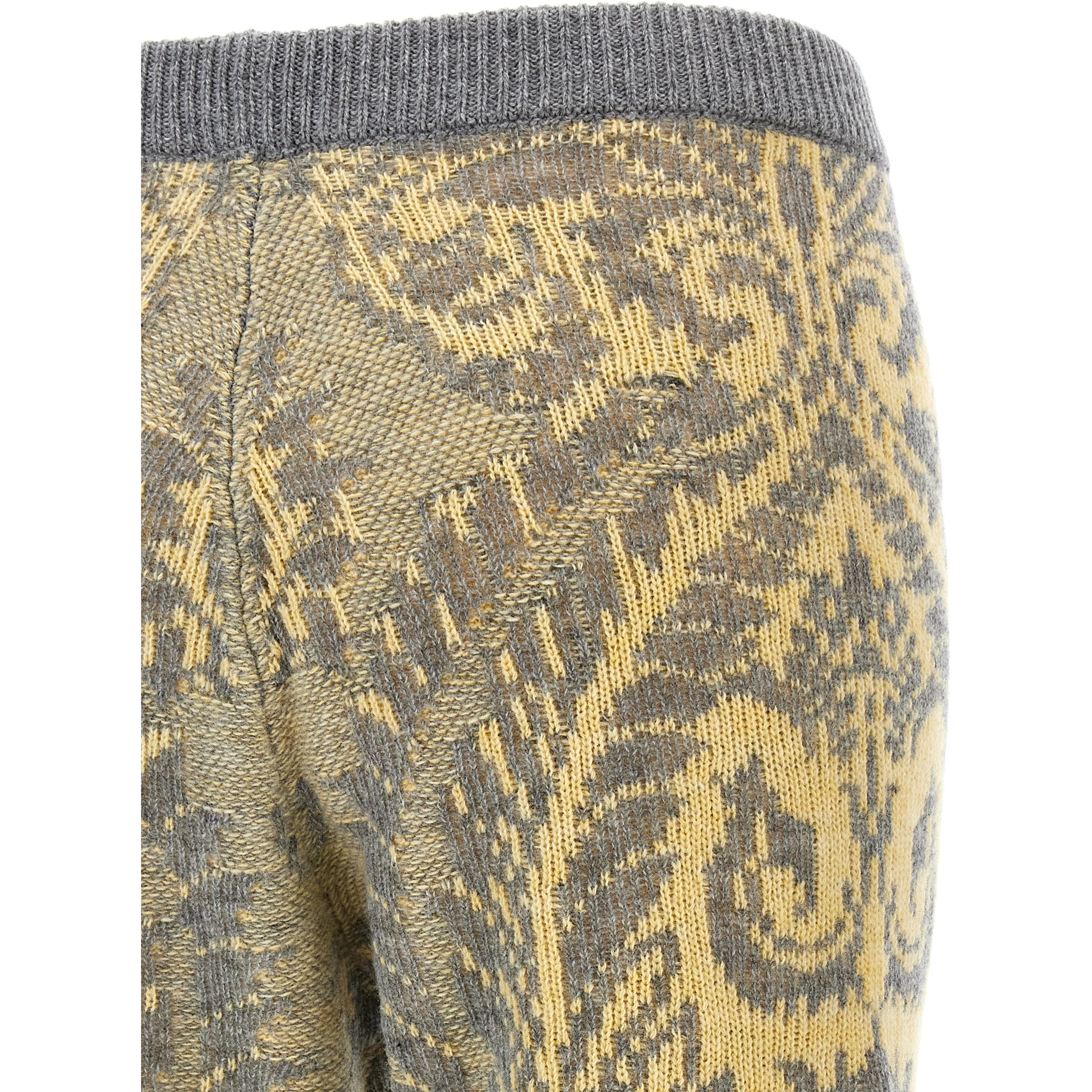 Multicolor Wool Flared Pants