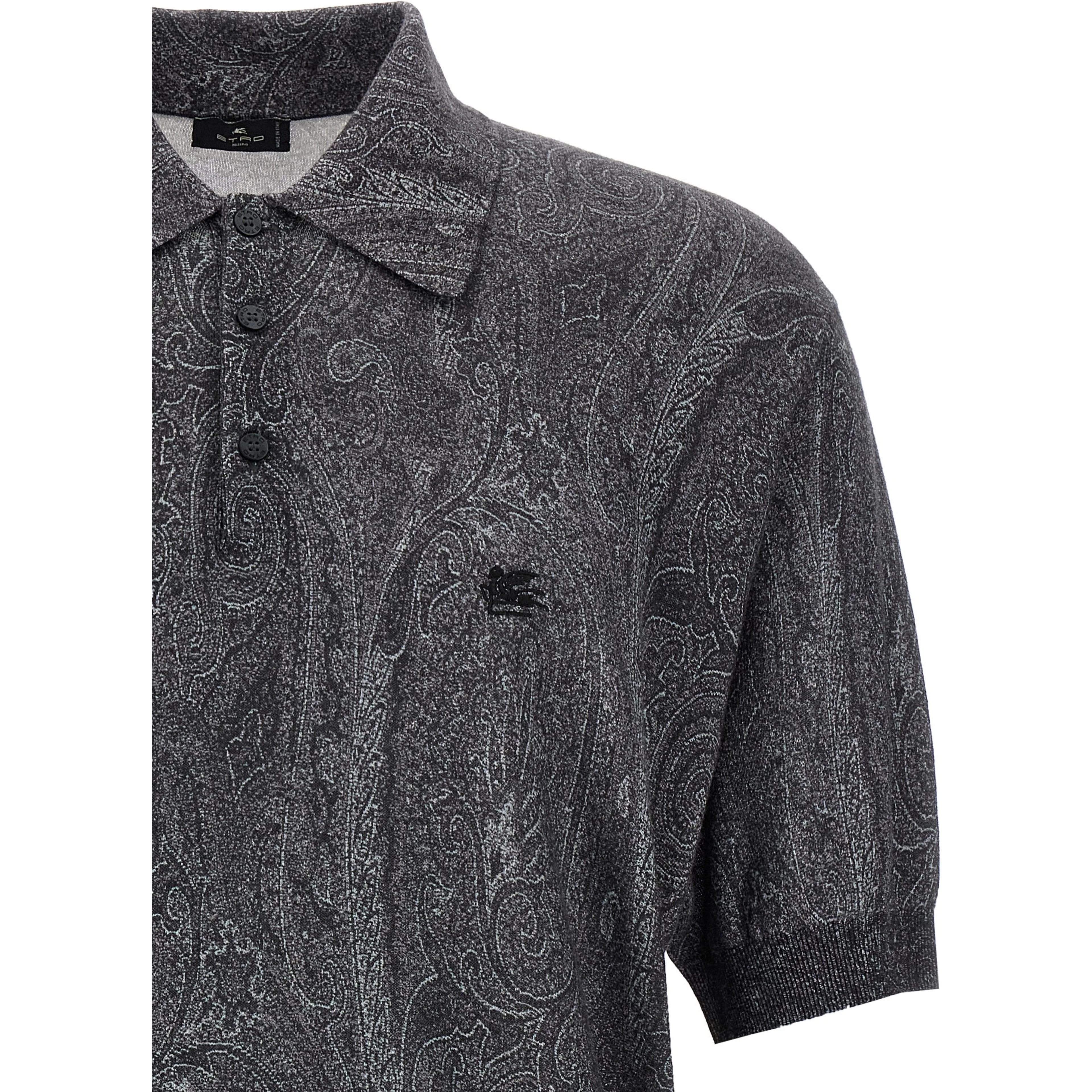 Multicolor Silk Polo Shirt