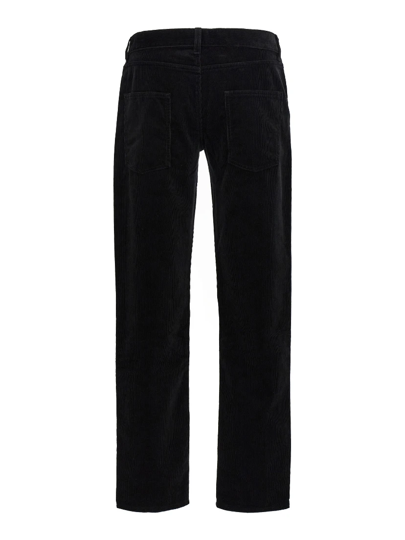 Black Cotton Casual Pants