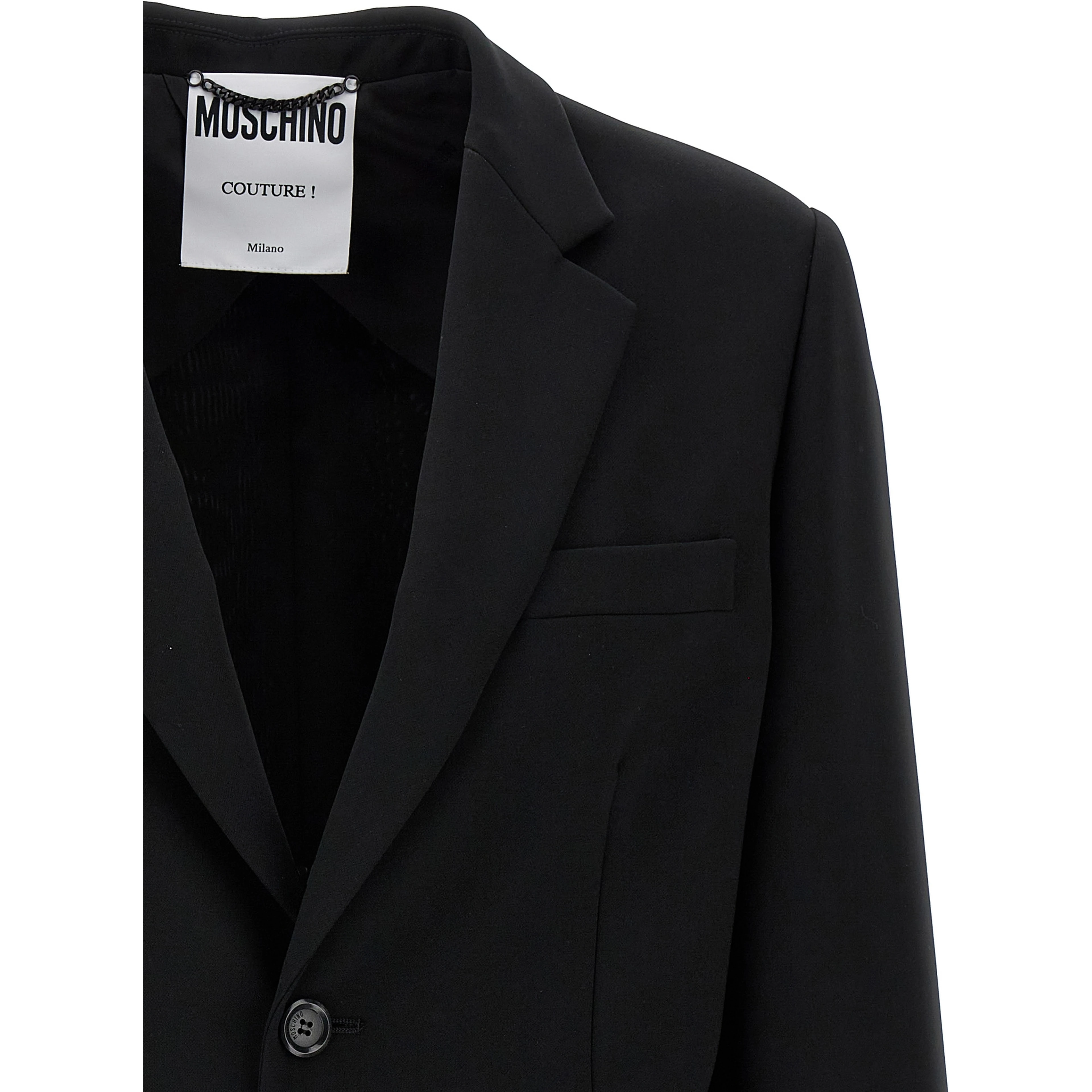 Black Polyester Blazer
