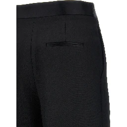 Black Viscose Casual Pants