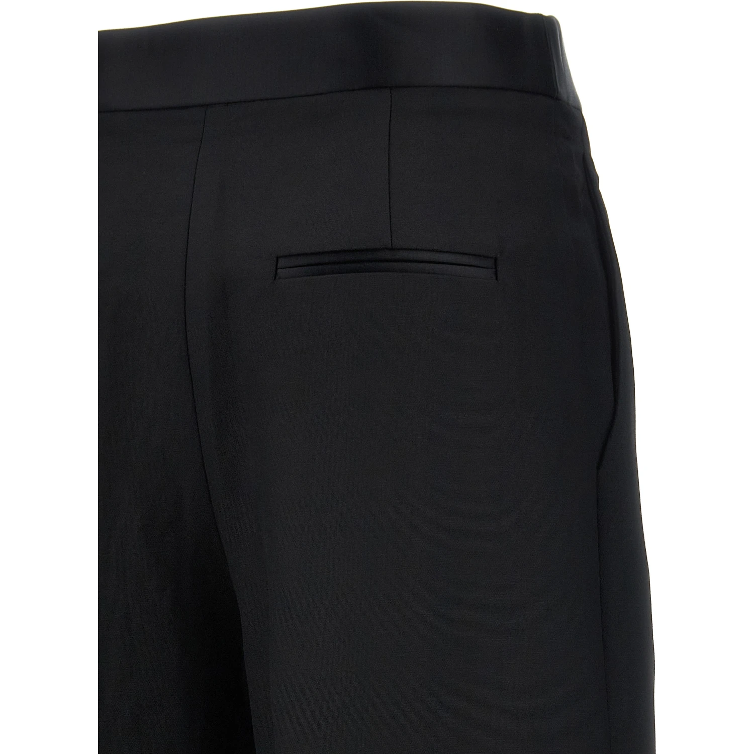 Black Viscose Casual Pants