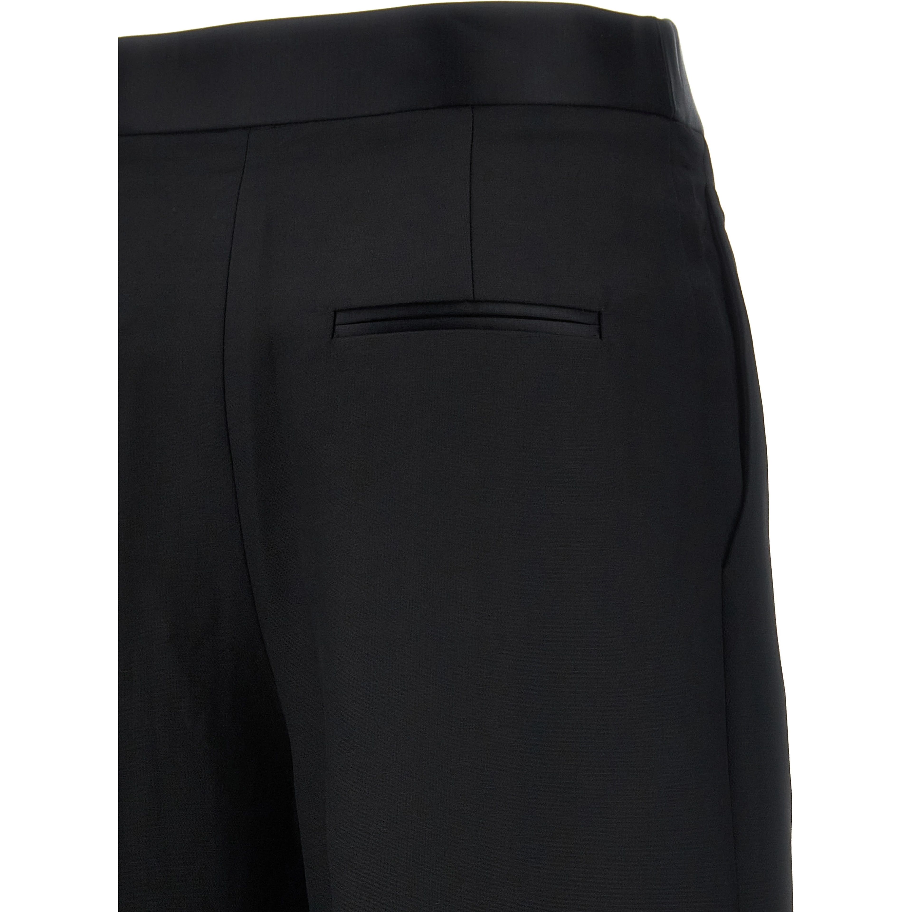 Black Viscose Casual Pants